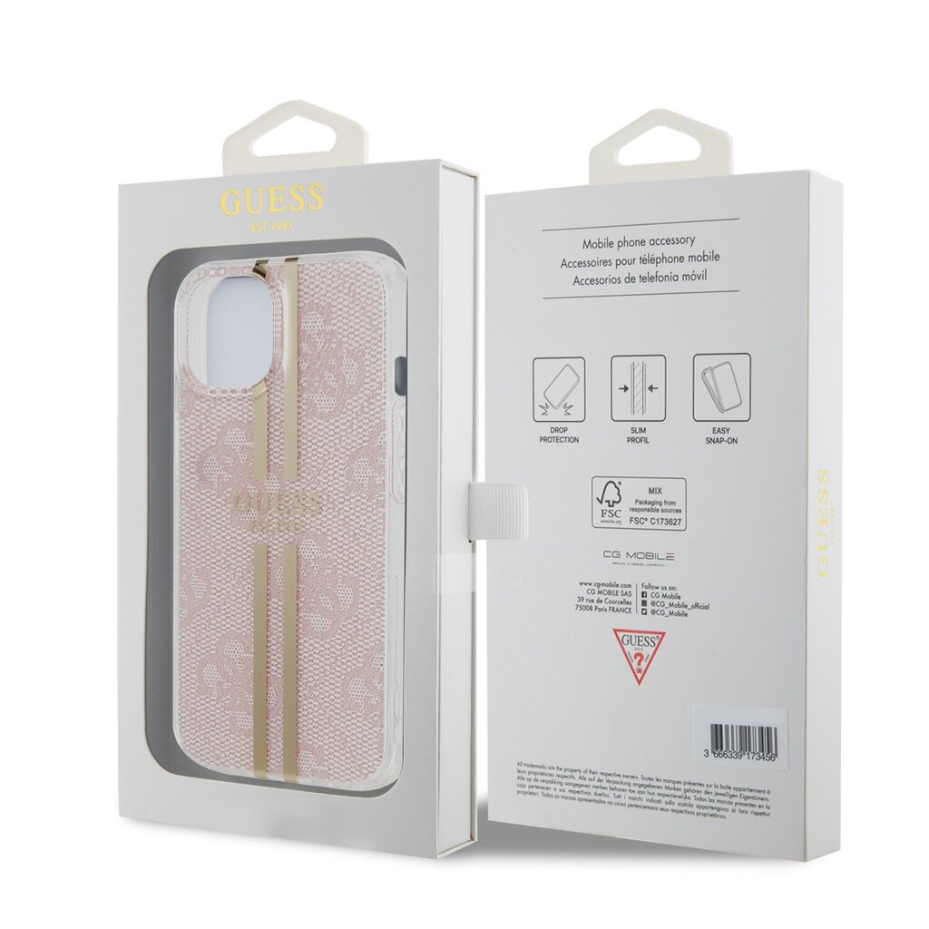 Guess IML 4G Gold Stripe Case цена и информация | Telefonide kaitsekaaned ja -ümbrised | hansapost.ee