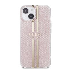 Guess IML 4G Gold Stripe Case for iPhone 15 Pro Pink цена и информация | Чехлы для телефонов | hansapost.ee