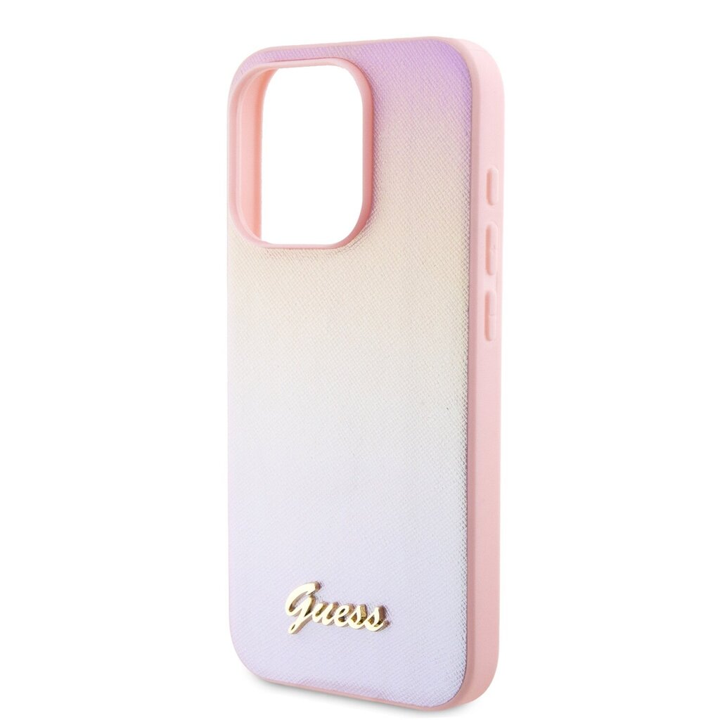 Guess PU Leather Iridescent Metal Script Case hind ja info | Telefonide kaitsekaaned ja -ümbrised | hansapost.ee