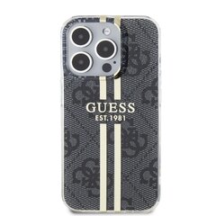 Чехол Guess для iPhone 15 Pro Max 6,7 GUHCP15XH4PSEGK черный HC IML 4G GOLD STRIPE цена и информация | Чехлы для телефонов | hansapost.ee