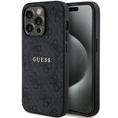 Guess GUHMP13XG4GFRK iPhone 13 Pro Max 6.7" czarny|black hardcase 4G Collection Leather Metal Logo MagSafe цена и информация | Чехлы для телефонов | hansapost.ee