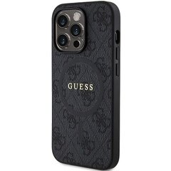 Guess GUHMP13XG4GFRK iPhone 13 Pro Max 6.7" czarny|black hardcase 4G Collection Leather Metal Logo MagSafe цена и информация | Чехлы для телефонов | hansapost.ee