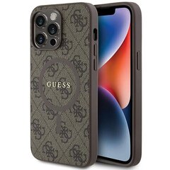 Guess GUHMP13XG4GFRW iPhone 13 Pro Max 6.7" brązowy|brown hardcase 4G Collection Leather Metal Logo MagSafe цена и информация | Чехлы для телефонов | hansapost.ee