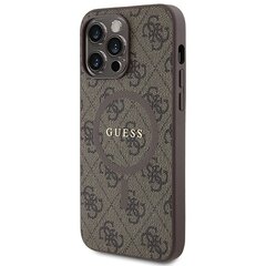 Guess GUHMP13XG4GFRW iPhone 13 Pro Max 6.7" brązowy|brown hardcase 4G Collection Leather Metal Logo MagSafe цена и информация | Чехлы для телефонов | hansapost.ee