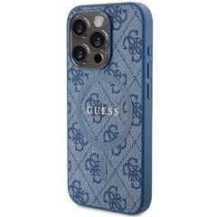 Guess GUHMP14XG4GFRB iPhone 14 Pro Max 6.7" niebieski|blue hardcase 4G Collection Leather Metal Logo MagSafe цена и информация | Чехлы для телефонов | hansapost.ee