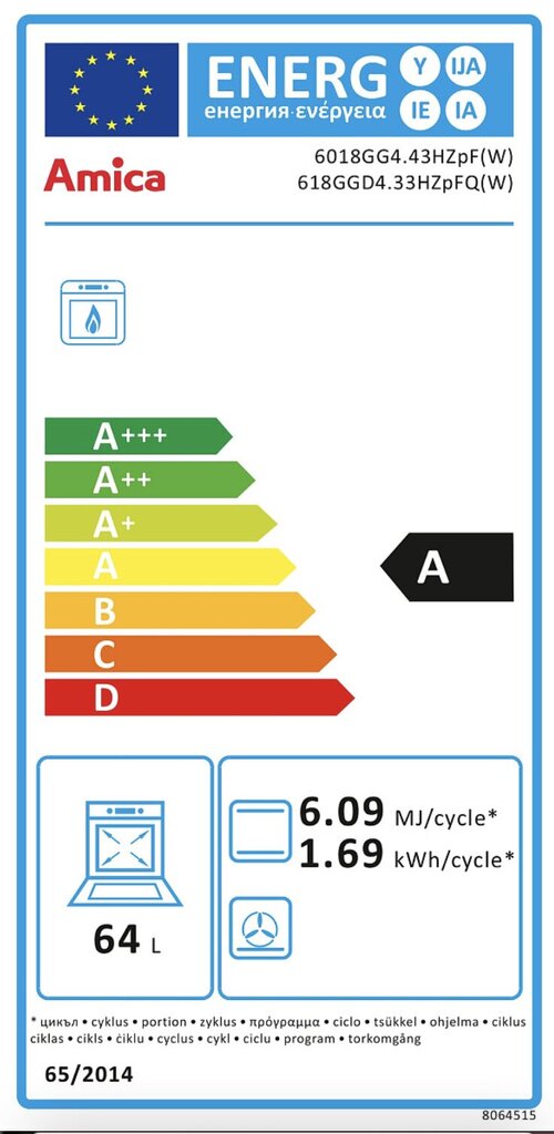 Amica 618GGD4.33HZpFQ(W) hind ja info | Gaasipliidid | hansapost.ee