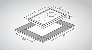 Schneider SCDE302XM цена и информация | Варочные поверхности | hansapost.ee