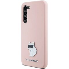 Чехол Karl Lagerfeld Silicone Choupette Metal Pin для Samsung Galaxy S23, розовый цена и информация | Чехлы для телефонов | hansapost.ee