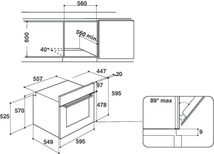 Integreeritav ahi Hotpoint-Ariston FA5841JHIXHA, maht 71 liitrit цена и информация | Ahjud | hansapost.ee