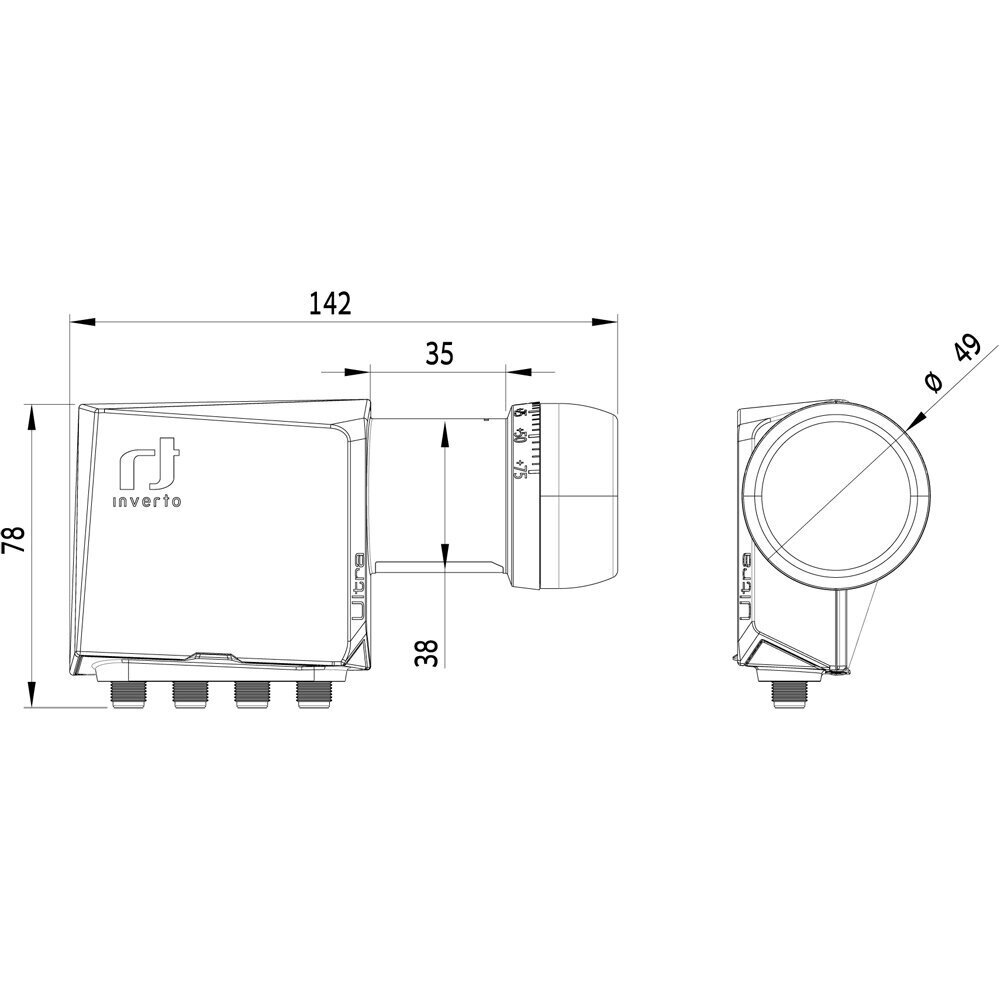 Inverto IDLT-QDL412-ULTRA-OPN hind ja info | Televiisori antennid | hansapost.ee