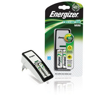 Akulaadija ENERGIZER MINI EU Plug + 2xAA 2000mAh hind ja info | Akupatareide laadijad | hansapost.ee