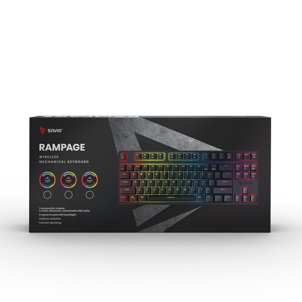 Savio Rampage Blue price and information | Klaviatuurid | hansapost.ee