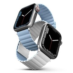 UNIQ pasek Revix Apple Watch Series 4|5|6|7|8|SE|SE2|Ultra 42|44|45|49mm. Reversible Magnetic biały-niebieski|white-blue цена и информация | Аксессуары для смарт-часов и браслетов | hansapost.ee