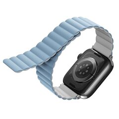 UNIQ pasek Revix Apple Watch Series 4|5|6|7|8|SE|SE2|Ultra 42|44|45|49mm. Reversible Magnetic biały-niebieski|white-blue цена и информация | Аксессуары для смарт-часов и браслетов | hansapost.ee