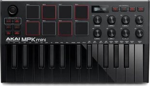 AKAI MPK Mini MK3 Клавиатура управления Пэд-контроллер MIDI USB Черный цена и информация | Клавишные музыкальные инструменты | hansapost.ee