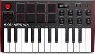 AKAI MPK Mini MK3 Клавиатура управления Пэд-контроллер MIDI USB Черный, Красный цена и информация | Клавишные музыкальные инструменты | hansapost.ee