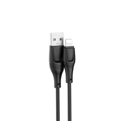 XO cable NB238 USB - Lightning 1,0 m 2,4A black цена и информация | Кабели для телефонов | hansapost.ee