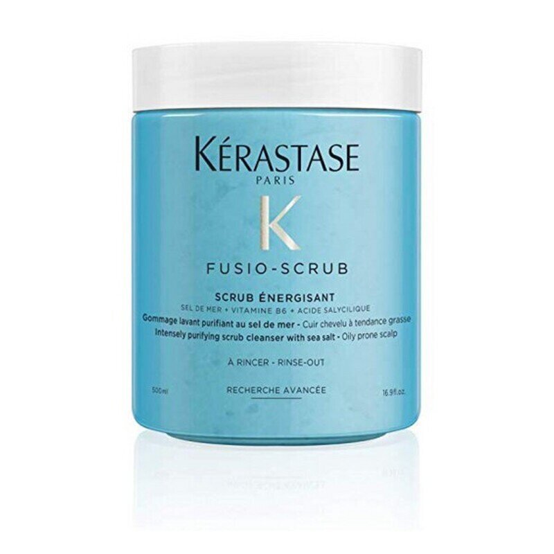 Puhastav mask Fusio-scrub Energsisant Kerastase, 500 ml hind ja info | Juuksemaskid, õlid ja seerumid | hansapost.ee