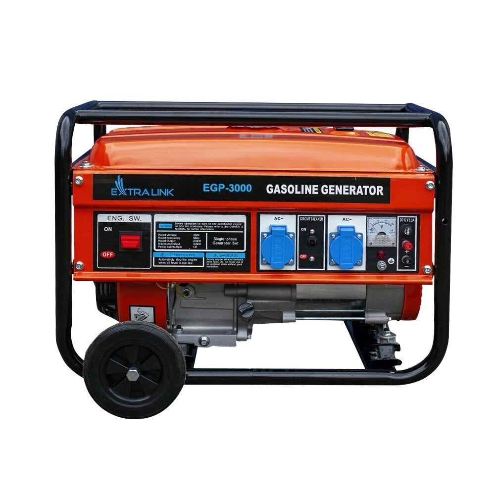 Bensiini elektrigeneraator Extralink EGP-3000, 3000W hind ja info | Elektrigeneraatorid | hansapost.ee