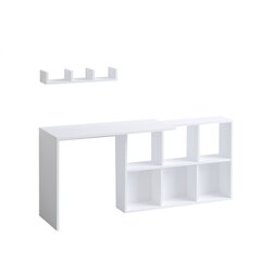 Учебный стол, Асир, 74x145x45 см, белый/коричневый цена и информация | Компьютерные, письменные столы | hansapost.ee