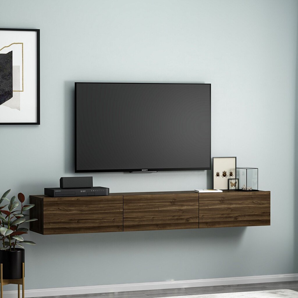 TV alus Asir, 180x26x31,4 cm, pruun hind ja info | Televiisori alused | hansapost.ee
