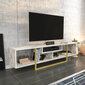 TV alus Asir, 150x35,2x40 cm, kuldne/valge hind ja info | Televiisori alused | hansapost.ee