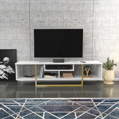 TV alus Asir, 150x35,2x40 cm, valge/kuldne hind ja info | Televiisori alused | hansapost.ee