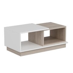 Кофейный столик Asir, 90x36x45 см, белый/бежевый цена и информация | Журнальные столики | hansapost.ee