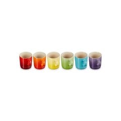 Набор из 6 чашек для капучино из керамогранита 200 мл разных цветов цена и информация | Стаканы, фужеры, кувшины | hansapost.ee