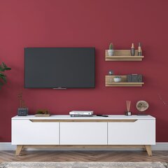 Подставка под телевизор, Asir, 180x49x35 см, белый цена и информация | Секции | hansapost.ee
