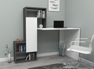 Письменный стол Asir, 138,6x73,8x55 см, белый, серый цена и информация | Компьютерные, письменные столы | hansapost.ee