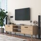 TV alus Asir, 180x49x35 cm, pruun цена и информация | Televiisori alused | hansapost.ee