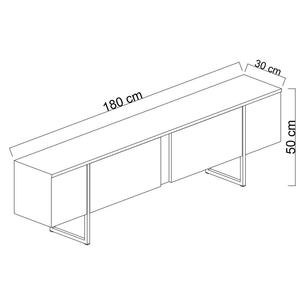 TV alus, Asir, 180 x 30 x 50 cm, pruun hind ja info | Televiisori alused | hansapost.ee