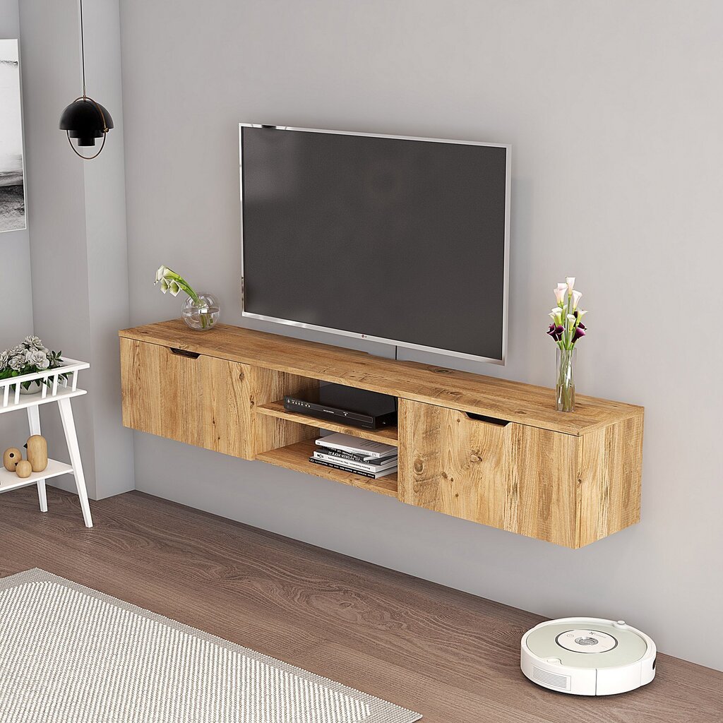 TV alus Asir, 160x30x30 cm, pruun hind ja info | Televiisori alused | hansapost.ee