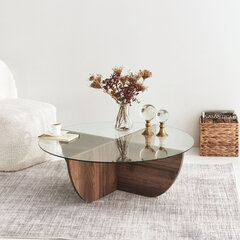 Kohvilaud Asir, 90x30x90cm, tumepruun price and information | Coffee tables | hansapost.ee