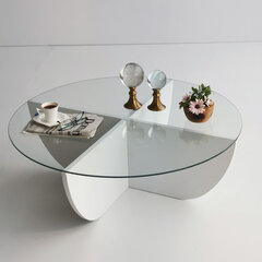 Кофейный столик Asir, 90x30x90см, белый цена и информация | Журнальные столики | hansapost.ee
