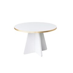 Кофейный столик, Асир, 60x40x60 см, золото/белый цена и информация | Журнальные столики | hansapost.ee