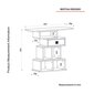 Jalatsiriiul Asir, 90x80,2x29,6cm, pruun/must цена и информация | Jalatsikapid, jalatsiriiulid | hansapost.ee
