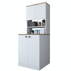 Тумба для стиральной машины, Asir, 70x184x73 см, белая цена и информация | Шкафчики для ванной | hansapost.ee