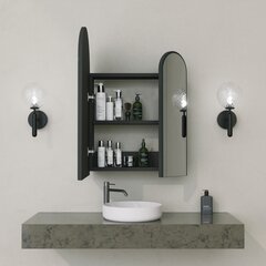 Тумба для ванной комнаты Asir, 12x45x50см, черная цена и информация | Шкафчики для ванной | hansapost.ee
