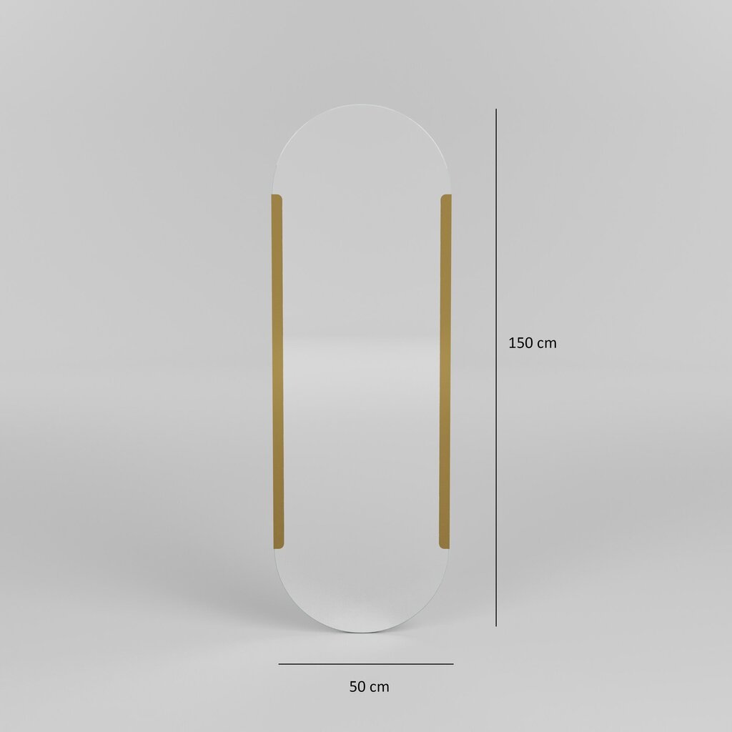 Peegel Asir, 50x150cm, kuldne hind ja info | Peeglid vannituppa | hansapost.ee