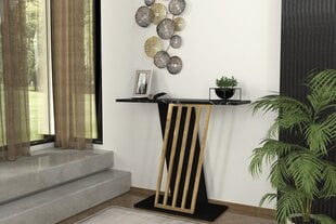 Abilaud Asir, 90x76,8x29,6cm, must/kuldne price and information | Console tables | hansapost.ee