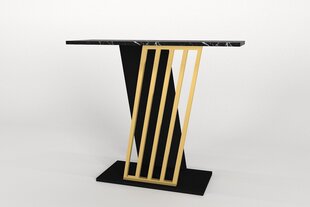 Столик приставной Asir, 90x76,8x29,6см, черный/золотой цена и информация | Столы-консоли | hansapost.ee