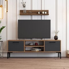 TV-üksus Asir, 140x48x30 cm, pruun/hall hind ja info | Televiisori alused | hansapost.ee