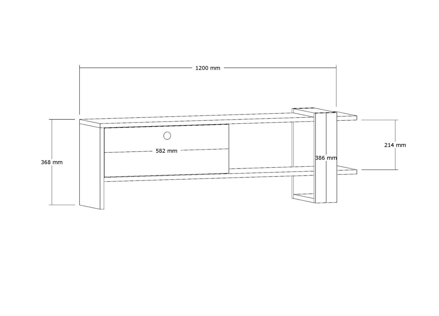 TV alus Asir, 120x36,8x25 cm, hall/beež hind ja info | Televiisori alused | hansapost.ee