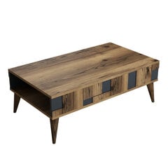 Кофейный столик Asir, 105x37,6x60 см, коричневый/серый цена и информация | Журнальные столики | hansapost.ee