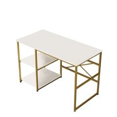 Стол Asir, 120x75x60см, белый/золотой цена и информация | Компьютерные, письменные столы | hansapost.ee