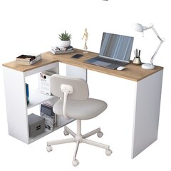 Kirjutuslaud Asir, 120x74,8x50cm, valge/beež hind ja info | Arvutilauad, kirjutuslauad | hansapost.ee