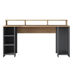 Стол Asir, 160x89,5x55см, черный/коричневый цена и информация | Компьютерные, письменные столы | hansapost.ee