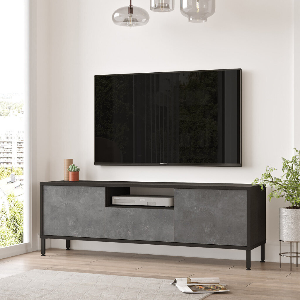 TV alus, Asir, 140 x 47 x 36 cm, must hind ja info | Televiisori alused | hansapost.ee